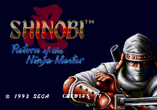 Shinobi III (Mega Play) Title Screen